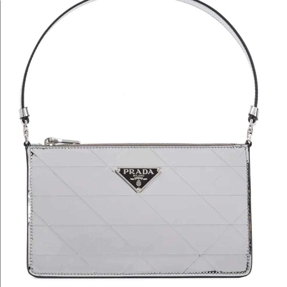 Prada metallic leather bag